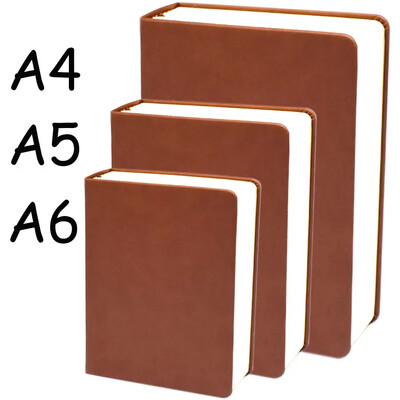 Ülipaksud märkmikud Agenda Planner 660 lehekülge Tühi sisemine PU-nahast pehme köide Sketchbook Journal Päeviku märkmik Kirjatarbed