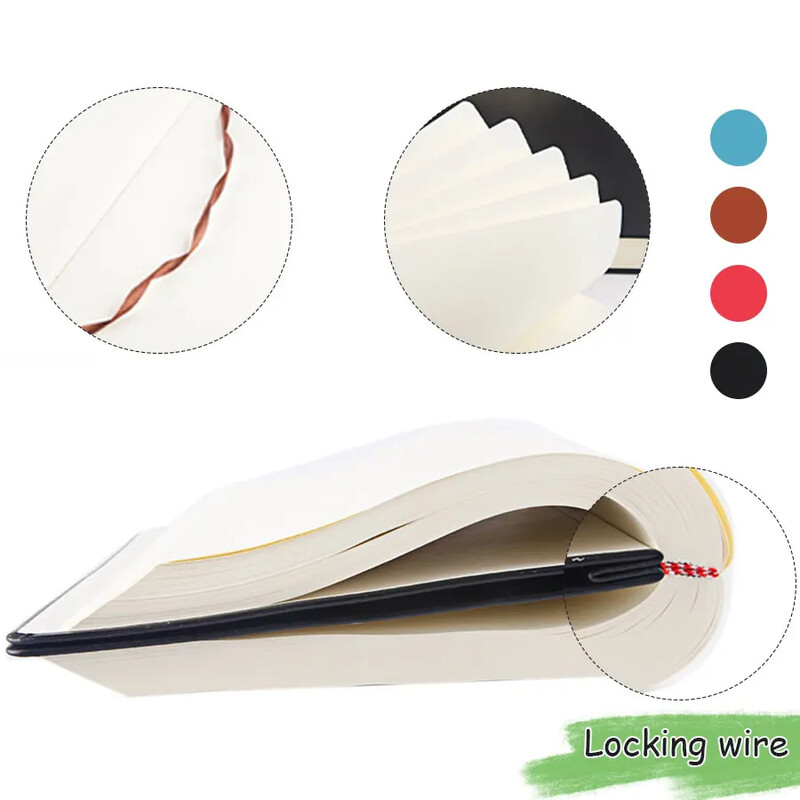 Ülipaksud märkmikud Agenda Planner 660 lehekülge Tühi sisemine PU-nahast pehme köide Sketchbook Journal Päeviku märkmik Kirjatarbed