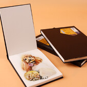 A4/A5 Черен скицник с твърди корици, удебелен, 150 г, 100 листа, бяла слонова кост, хартия за рисуване, скицник за рисуване, художествени принадлежности