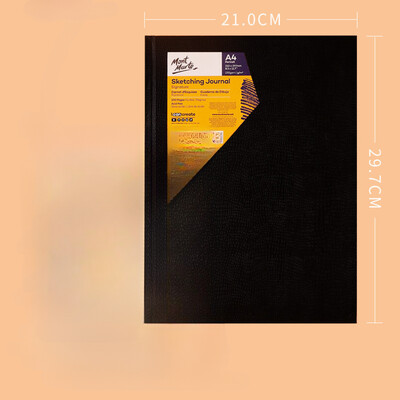 A4/A5 Черен скицник с твърди корици, удебелен, 150 г, 100 листа, бяла слонова кост, хартия за рисуване, скицник за рисуване, художествени принадлежности
