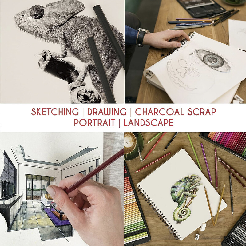 Caiet de schițe de 5,83 x 9 inchi, bloc de schițe cu spirală de sus, 1 pachet de 100 de coli (68 lb/100 g/m²), caiet de schițe de artă fără acid Desen artistic