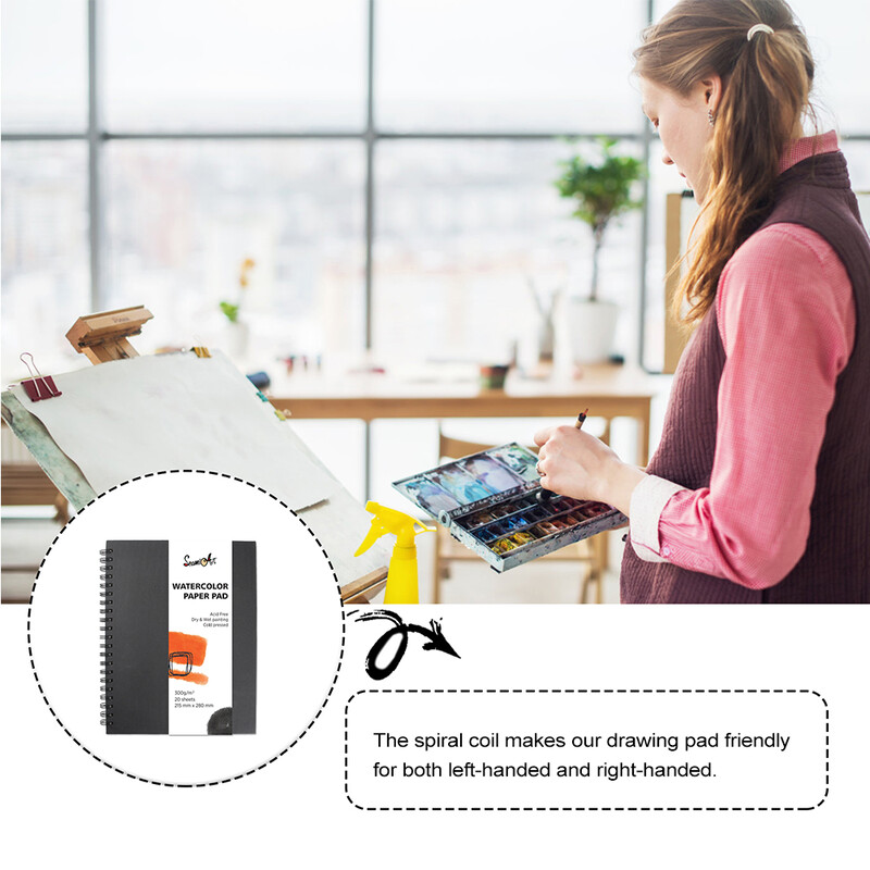 Bloc de hârtie pentru desen. Rechizite pentru desen pentru artist. Carte pentru pictură. Bloc pentru pictură cu acuarelă