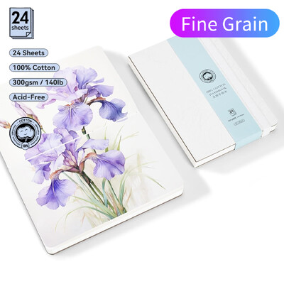 100% puuvillane reisiakvarellpaber, 300 g/m2, 10 x 10 cm, happevabad akvarellivihikud, mis sobivad ideaalselt kunstnikele, õpilastele, lastele