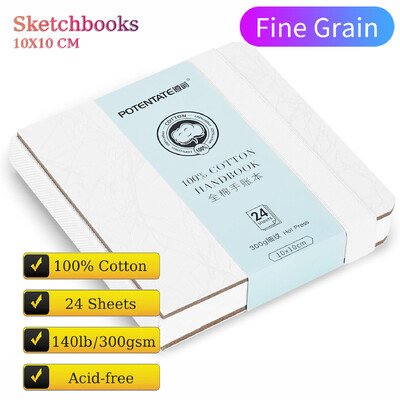 100% puuvillane reisiakvarellpaber, 300 g/m2, 10 x 10 cm, happevabad akvarellivihikud, mis sobivad ideaalselt kunstnikele, õpilastele, lastele