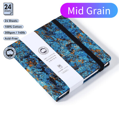 100% puuvillane reisiakvarellpaber, 300 g/m2, 10 x 10 cm, happevabad akvarellivihikud, mis sobivad ideaalselt kunstnikele, õpilastele, lastele