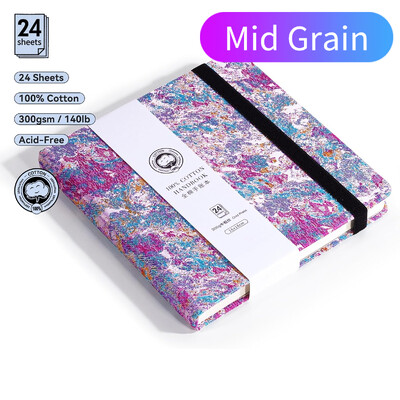 100% puuvillane reisiakvarellpaber, 300 g/m2, 10 x 10 cm, happevabad akvarellivihikud, mis sobivad ideaalselt kunstnikele, õpilastele, lastele