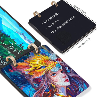 100% puuvillane reisiakvarellpaber, 300 g/m2, 10 x 10 cm, happevabad akvarellivihikud, mis sobivad ideaalselt kunstnikele, õpilastele, lastele