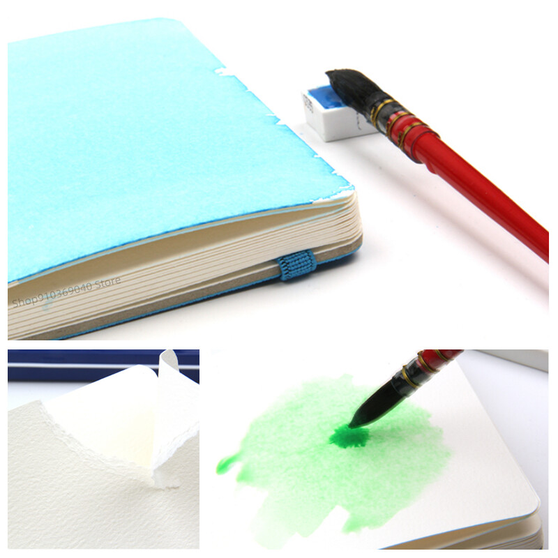 300g Βαμβακερή τσέπη Ακουαρέλα Βιβλίο Υφασμάτινο κάλυμμα 10cm 30 Φύλλα Νερό Χαρτί Go Out Φορητό Βιβλίο Σκίτσου Ζωγραφική Είδη τέχνης