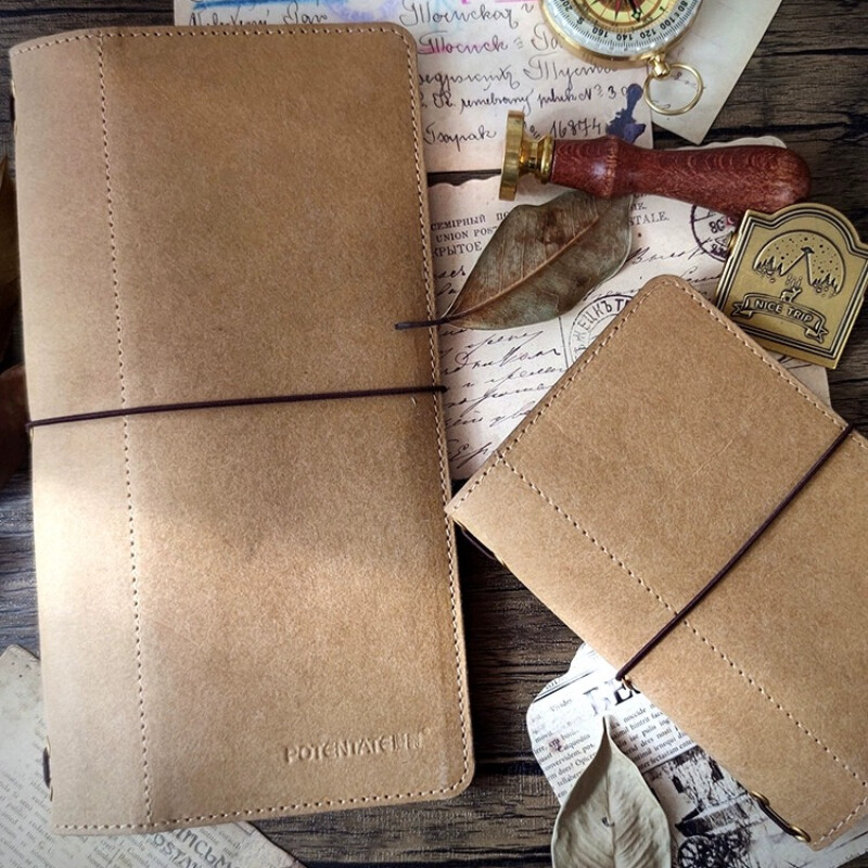 POTENTATE 100% pamutpép akvarell papír 200g retro utazási vázlatfüzet cserélhető mag hordozható festőkönyv művészeti kellékek