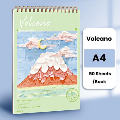 A4 visandivihik akvarell-spiraalmärkmik 160 GSM paks paber 50 lehte kunstitarbed Kawaii akvarellmaali joonistusplokk