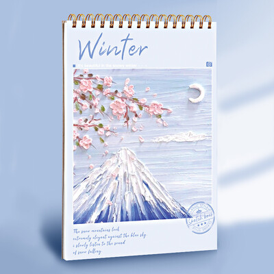 Caiet de schițe A4 160 GSM 60 de coli Carte de artă din hârtie pentru desen pentru artist, acuarelă, pictură în ulei, papetărie, studenți, rechizite școlare