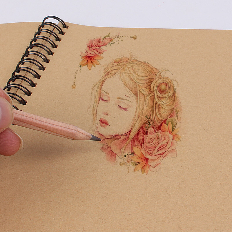 8K/A4 albumi visandivihik kvaliteetse professionaalse akvarell-jõupaberi joonistamiseks, joonistamiseks, kirjutamiseks õpilaste kunstitarbed