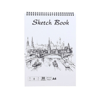 1PC Art Drawing Sketch Book Основна акварелна студентска рисунка Sketch Glue Book Празна удебелена намотка Книга Студентски артикули