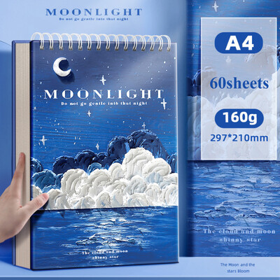 A4 paksendatud visandivihik 60 lehte 160g joonistamiseks vesivärv/marker Paber/õlimaal/värvipliiatsid tühi joonistusvihik