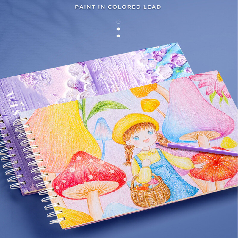 A4 paksendatud visandivihik 60 lehte 160g joonistamiseks vesivärv/marker Paber/õlimaal/värvipliiatsid tühi joonistusvihik