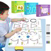 Montessori Matematică Învățare Jucării pentru copii Tableta de desen Pen Control Forma Antrenamentul de mână Set Jocuri de meci Matematică Cărți de jucării educaționale