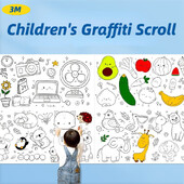 3M Dječja rola za crtanje, ljepljivi papir za popunjavanje boja, svitak za grafite, rola papira za bojanje za djecu, DIY obrazovne igračke za slikanje