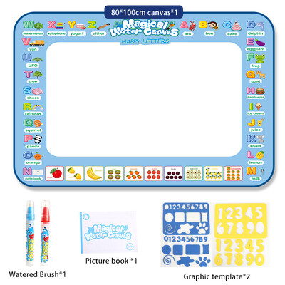 100x80CM оцветяваща вълшебна водна подложка за рисуване с акварелна живопис вълшебна подложка за графити Вълшебни химикалки за многократна употреба Образователни играчки Подаръци