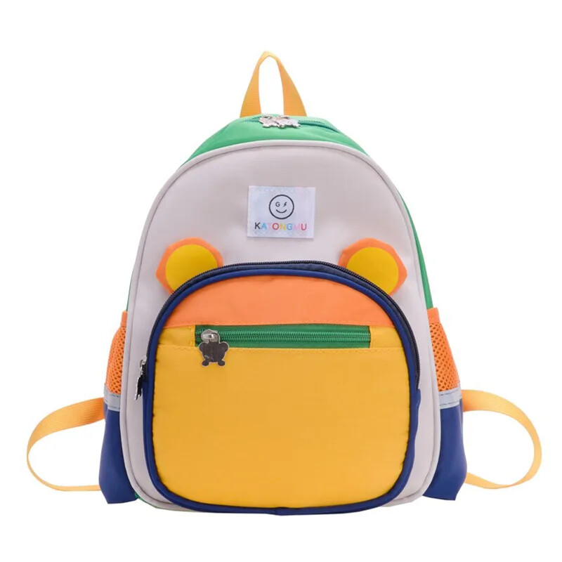 Lasteaia algklassiõpilase koolikott armas multikas armas karupoisi ja tüdruku seljakott