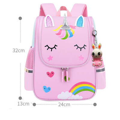 Bērnu skolas somas bērniem meitenēm jauka grāmatu soma rozā skolas soma sākumskolas skolēna maza mugursoma meitene bērnudārza mugursoma