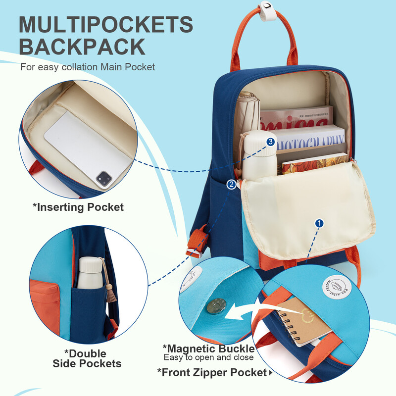 Rucsac pentru copii pentru școală Rucsac drăguț pentru adolescenți, fete, băieți, geantă pentru studenți, rucsac casual pentru navetiști pentru femei.