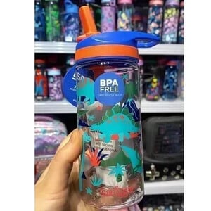 Oriģināla Austrālijas Smiggle Blue dinozauru mugursoma, Vidēja cepures mugursoma, Bērnu mugursoma, Čemodāns, Sulas kauss, Salmu kauss