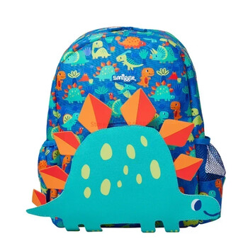 Γνήσιο αυστραλιανό σακίδιο πλάτης Smiggle Blue Dinosaur, Σακίδιο μεσαίου καπέλου, Παιδικό σακίδιο πλάτης, βαλίτσα, κύπελλο χυμών, ψάθινο κύπελλο