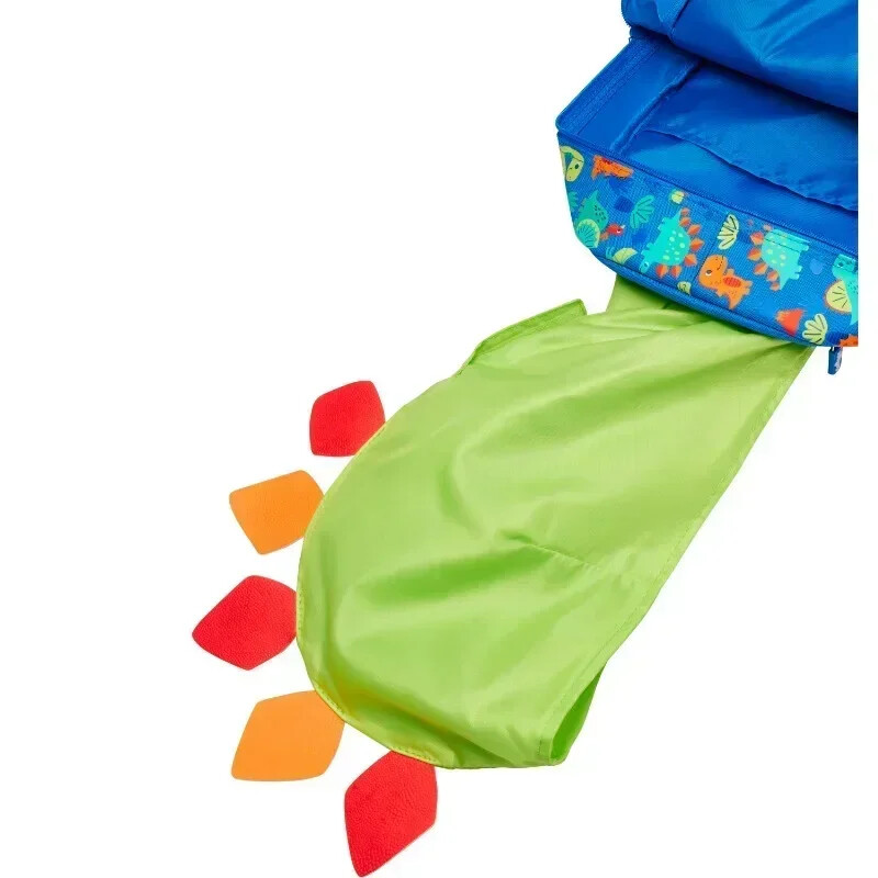 Oriģināla Austrālijas Smiggle Blue dinozauru mugursoma, Vidēja cepures mugursoma, Bērnu mugursoma, Čemodāns, Sulas kauss, Salmu kauss