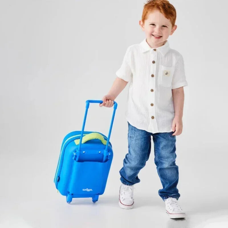 Oriģināla Austrālijas Smiggle Blue dinozauru mugursoma, Vidēja cepures mugursoma, Bērnu mugursoma, Čemodāns, Sulas kauss, Salmu kauss