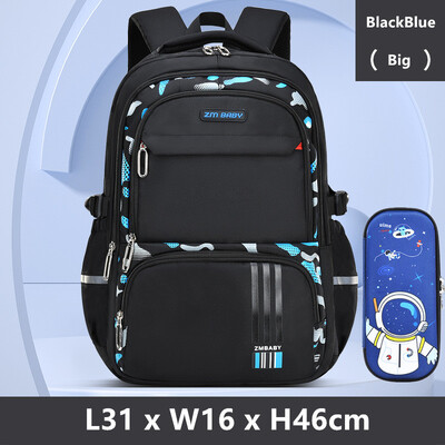 Set de rucsac pentru elevi Fengdong, pentru elevi, pentru băieți, rucsac mare pentru școală, case pentru creion, pentru școală, rucsac luminos, multe buzunare