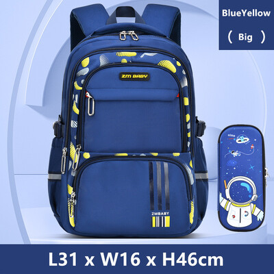 Set de rucsac pentru elevi Fengdong, pentru elevi, pentru băieți, rucsac mare pentru școală, case pentru creion, pentru școală, rucsac luminos, multe buzunare