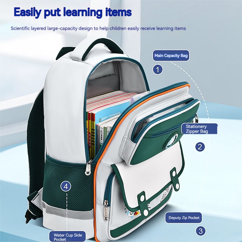 Babu Bean ghiozdan pentru băieți, fete, din pânză Oxford, astronaut, rezistent la uzură, care reduce sarcina, rucsac pentru copii.