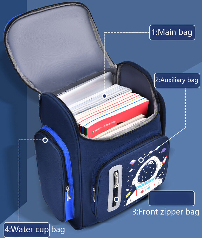 Laste õlakott Cosmonaut Algkooli raamatukott Lapse seljakott õpilaste koolikott Astronaut poiste seljakott 6-12 aastat vana