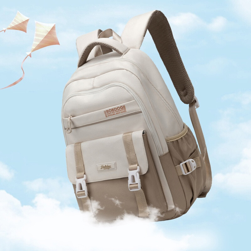 Lielas ietilpības mugursoma, 2024. gada jaunā koledžas stila sieviešu brīvā laika mugursoma Modes ceļojumi junioru vidusskolēniem