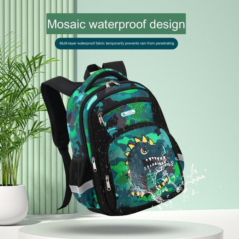 Dinosaurusloomade koomiksite laste seljakotid poistele ja tüdrukutele Põhikooli seljakotiga raamatukott