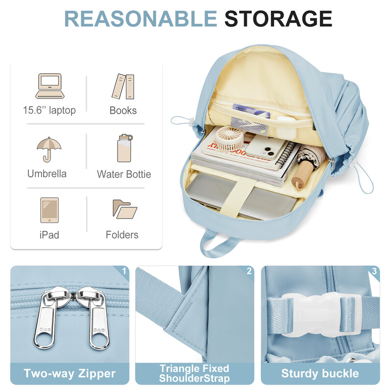 Genți de școală universitare, impermeabile, de mare capacitate, pentru fete, geantă de nailon pentru laptop, ghiozdan ocazional pentru femei, rucsacuri de școală de zi cu zi pentru călătorie