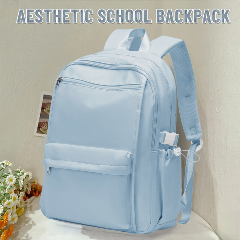 Genți de școală universitare, impermeabile, de mare capacitate, pentru fete, geantă de nailon pentru laptop, ghiozdan ocazional pentru femei, rucsacuri de școală de zi cu zi pentru călătorie