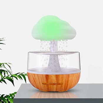 Relax Cloud Rain Diffuser Humidifier Raindrop Aromatherapy Machine Ψεκασμός υπερήχων ύγρανσης Πολύχρωμη λάμπα