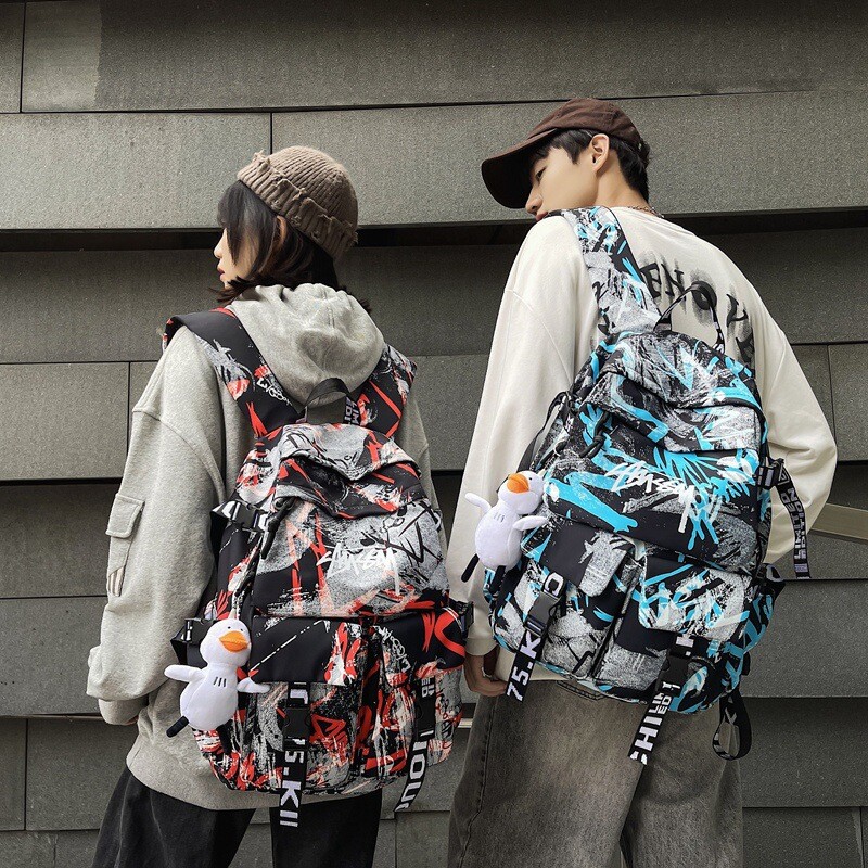 Ученици в гимназията Раница в колежански стил Нова ученическа чанта с висулка Duck за момичета Момчета 1-6 клас Обратно към училищните раници Mochila