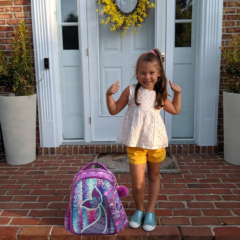 Seljakott tüdrukutele Gliter Sequin Seljakotid põhikooli kott koos söögikarbiga lasteaiaõpilastele