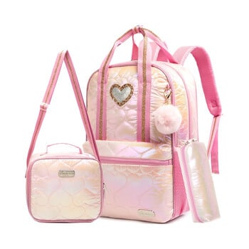 3PCS Teen Girls Love Backpack with Lunch Box for Big Kids Σχολικά σακίδια για Δημοτικό μαθητή ηλικίας 6-12