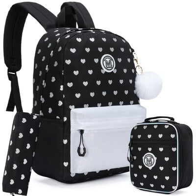 Nový roztomilý batoh s horúcou razbou, taška na notebook, dievčenský batoh s taškou na obed a pero na školský piknik