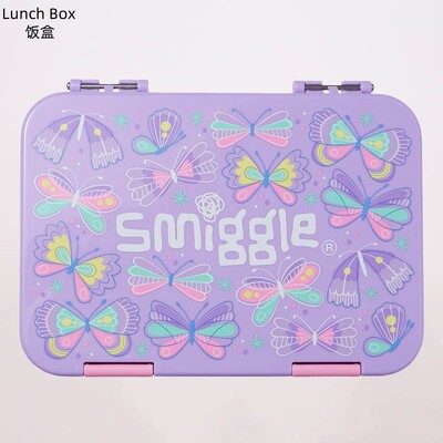 Smiggle Children School Supplies Butterfly Series School Bag Pencil Box Τσάντα μεσημεριανού κύπελλο νερού Anime Σακίδιο πλάτης για μαθητή