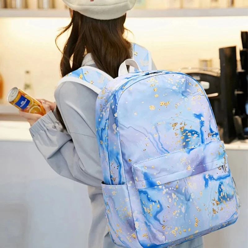 3бр. Ученически чанти за тийнейджъри Момичета Ученическа раница Сладка чанта за книги Водоустойчив комплект ученическа чанта с чанта за обяд Калъф за моливи