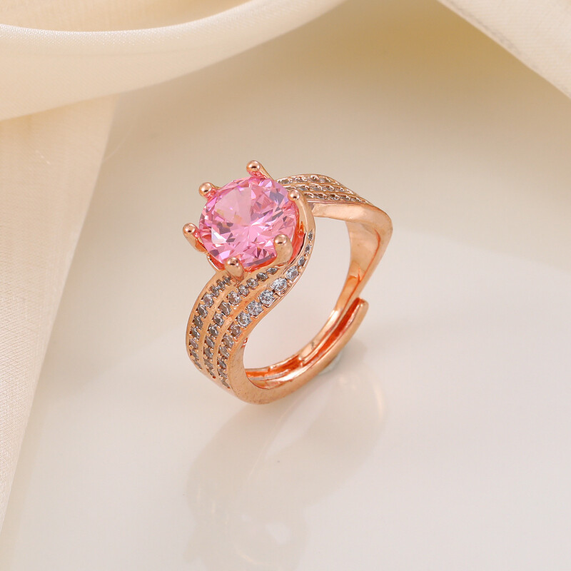 Piiriülene kuummüük mood kolm rida keerdjooned 3-karaadine kaheksa südant ja kaheksa noolt sõrmus tuvimuna tsirkoonist lahtine rõngas