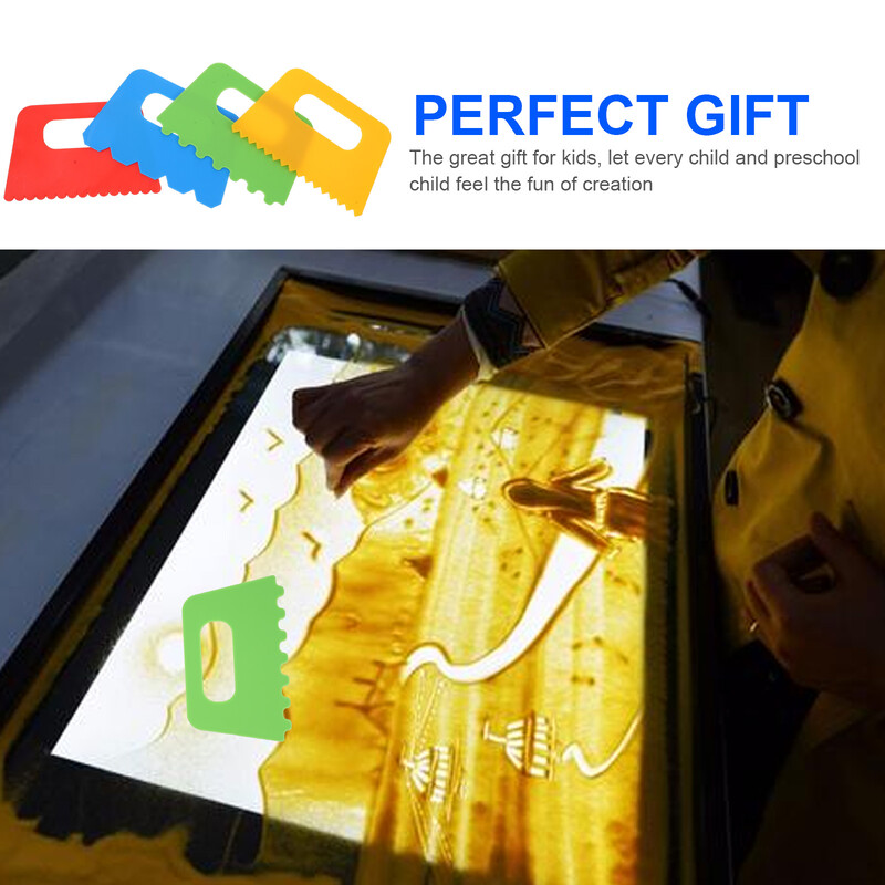 4 bucăți vopsea graffiti perie instrument de pictat desen pentru copii perii copii răzuitoare meșteșuguri