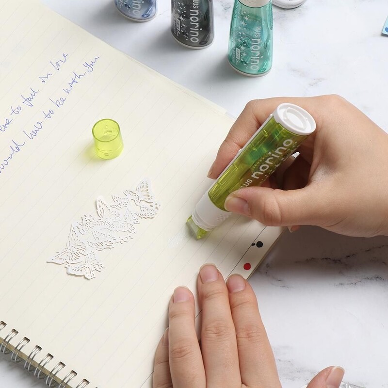 Bandă de hârtie adezivă cu două fețe din plastic Dispenser portabil de bandă de lipici Decorare album de însemnări Papetarie Rechizite școlare de birou