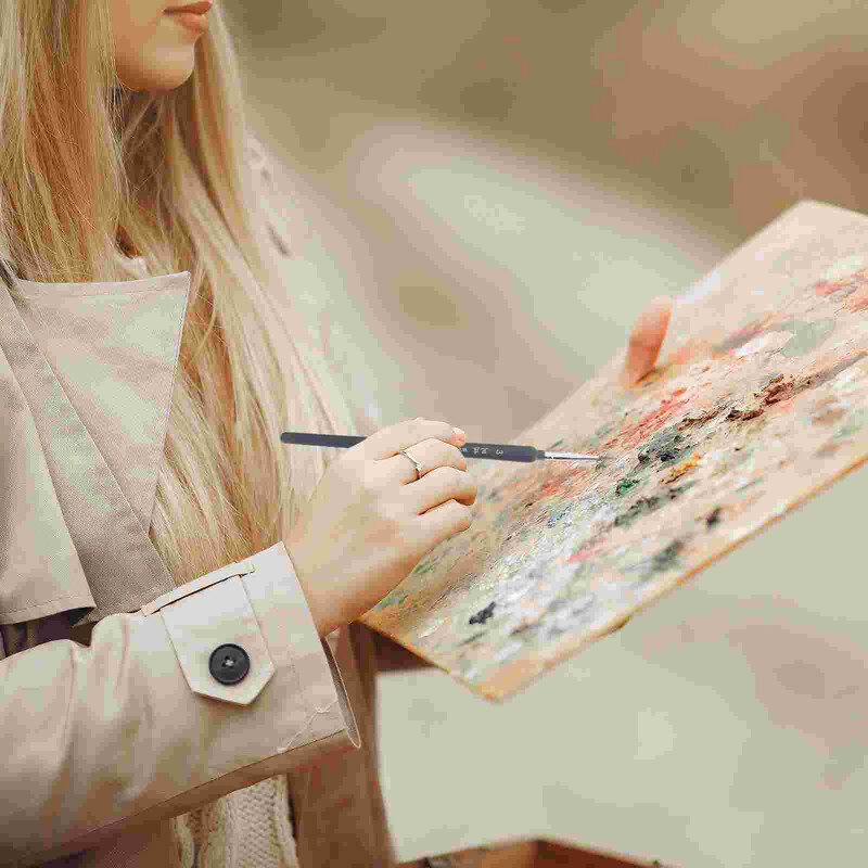 9 tk Detailvärvipintsel Peen detailne miniatuurne pealislakk puidust bambusest maalimine, lastetöö