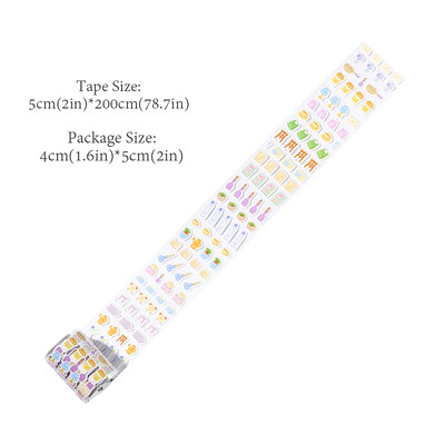 Mr. Paper 6 Style 20 cm/Roll Paper Paper Cutting and Waste Discharge Tape Cute Cartoon DIY Decoration Mini αυτοκόλλητα