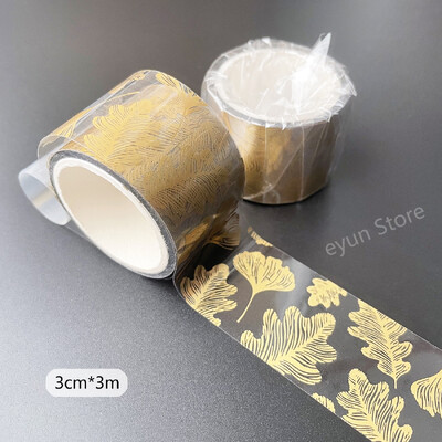 frunze zdrobite bandă washi transparentă bandă adezivă pene diy scrapbooking etichetă autocolant bandă impermeabilă papetărie școlară